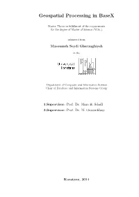 Geospatial Processing in Basex