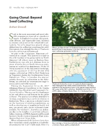 Going Clonal: Beyond Seed Collecting