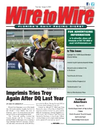 Imprimis Tries Troy Again After DQ Last Year