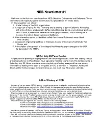 NEB Newsletter #1