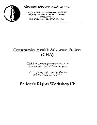Patient's Rights Workshop Kit