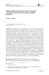 Pluralia Tantum Nouns and the Theory of Features: a Typology of Nouns with Non-Canonical Number Properties
