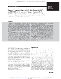 Tumor-Targeted Synergistic Blockade of MAPK and PI3K from a Layer-By-Layer Nanoparticle Erik C
