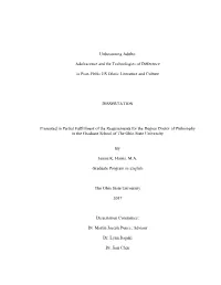 Unbecoming Adults: Adolescence and the Technologies of Difference in Post