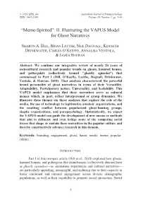 Australian Journal of Parapsychology ISSN: 1445-2308 Volume 19, Number 1, Pp