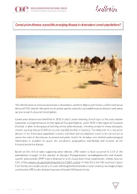 Camel Prion Disease: a Possible Emerging Disease in Dromedary Camel Populations?