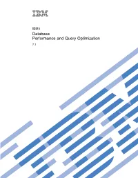 Database Performance and Query Optimization 7.1