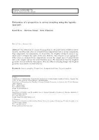 Estimation of a Proportion in Survey Sampling Using the Logratio Approach