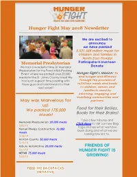 Hunger Fight May 2018 Newsletter