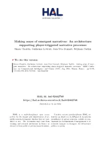 Making Sense of Emergent Narratives