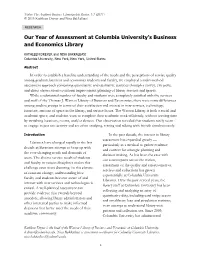 Our Year of Assessment at Columbia University's Business And