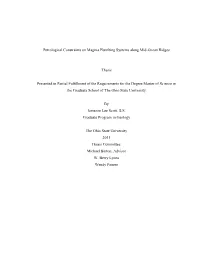 Petrological Constraints on Magma Plumbing Systems Along Mid-Ocean Ridges