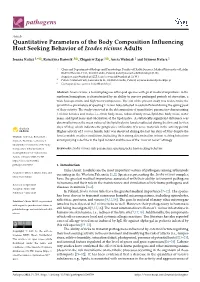 Quantitative Parameters of the Body Composition Influencing Host