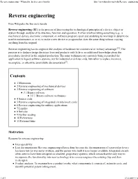 Reverse Engineering - Wikipedia, the Free Encyclopedia