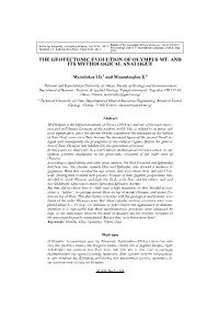 The Geotectonic Evolution of Olympus Mt and Its