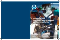 2016 Fishery Observer Attitudes and Experiences Survey