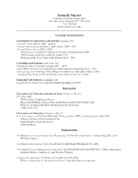 CV, James D. Nelson