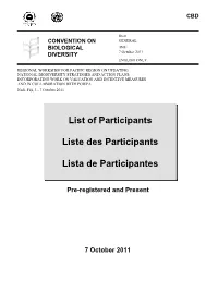 List of Participants