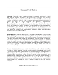 Notes on Contributors