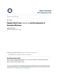Signifyin' Black Power: &lt;Em&gt;Soul on Ice&lt;/Em&gt; and the Subversion Of