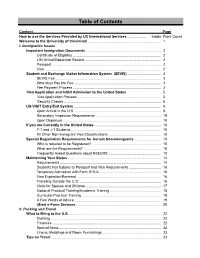 Table of Contents