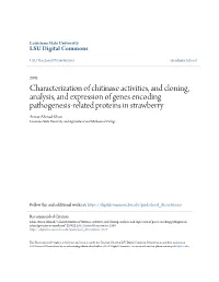 Characterization of Chitinase Activities, and Cloning, Analysis, And