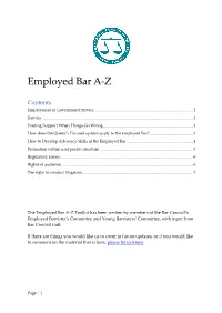 Employed Bar A-Z Toolkit .Pdf