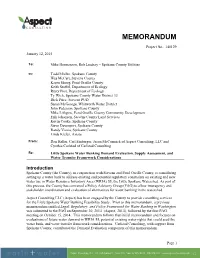 MEMORANDUM Project No.: 140129 January 12, 2015
