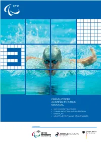Paralympic Administration Manual