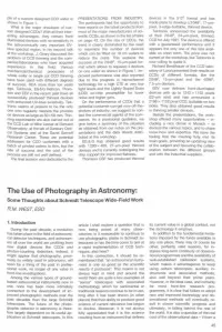 The Use of Photography in Astronomy: Some Thoughts About Schmidt Telescope Wide-Field Work R