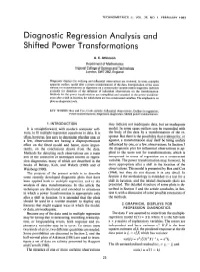 V2501023 Diagnostic Regression Analysis and Shifted Power