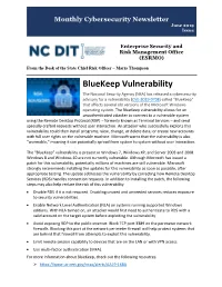 Bluekeep Vulnerability