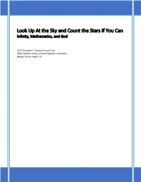Look up at the Sky and Count the Stars If You Can Infinity, Mathematics, and God
