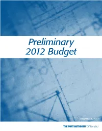 Preliminary 2012 Budget Summary…………………………………………………………..… 13