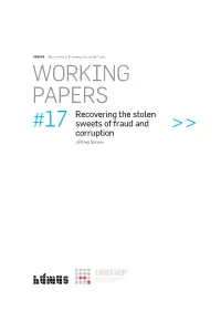 Recovering the Stolen Sweets of Fraud and Corruption