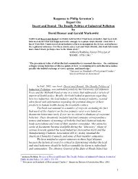 Response to Philip Scranton's Report on Deceit and Denial