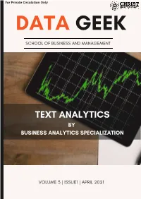 Text Analytics by Business Analytics Specialization