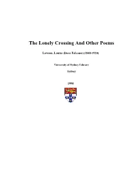 The Lonely Crossing and Other Poems