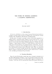 The Work of George Andrews: a Madison Perspective