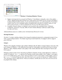 Windows 7'S Desktop Slideshow Themes