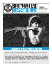 Cross-Cutting Report on Children and Armed Conflict