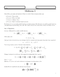 Midterm 1 Questions