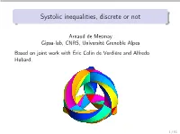Systolic Inequalities, Discrete Or Not