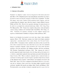 1 1. INTRODUCTION 1.1. Statement of the Problem Polyphenols Are