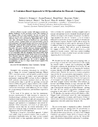 A Container-Based Approach to OS Specialization for Exascale Computing