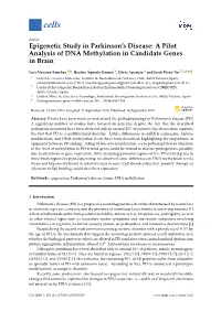 A Pilot Analysis of DNA Methylation in Candidate Genes in Brain