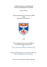 Computational Techniques in Finite Semigroup Theory