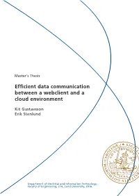 Efficient Data Communication Between a Webclient and a Cloud Environment