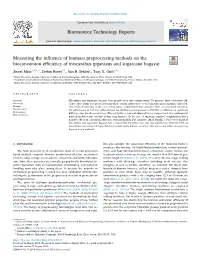 Measuring the Influence of Biomass Preprocessing Methods on The