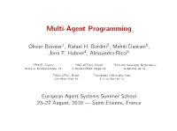 Multi-Agent Programming at EASSS 2010